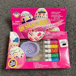 Vintage 1994 Dudley’s Design an Egg Stencil Kit Easter Decor